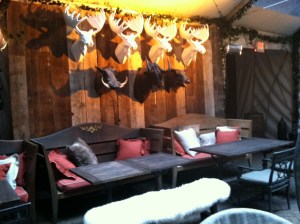 This ridiculously hipster hotel is where Matt's company put him up. He called it the porno fantasy hunting lodge.