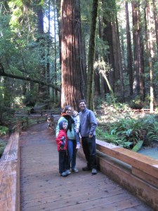 There were enough other people at Muir Woods on Christmas Eve to get a family picture.