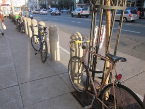 These tree cages aren't even attached to anything, but there aren't any better alternatives.