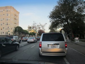 This is light traffic by the standards of a driving commute in San Francisco.