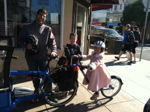 Weekend grocery shopping with scooter