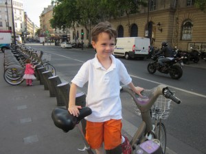 Velib, the Parisian bike share, only appeared after we lived there--sometimes I think how much sooner I could have gotten back on a bike.