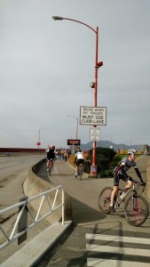 The southern approach to the "closed" bridge