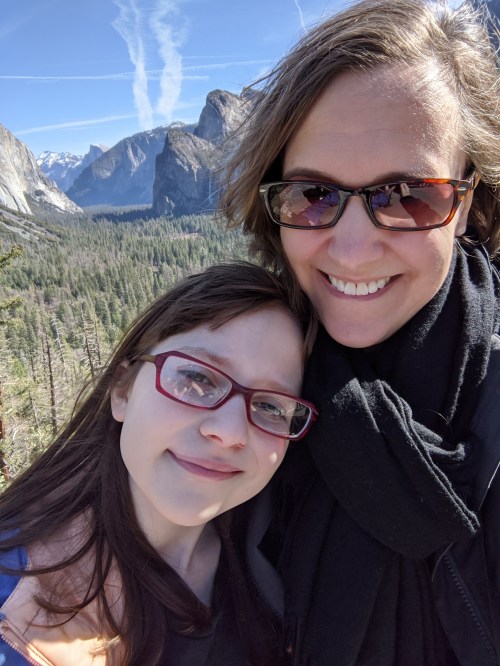 Me and my daughter at Yosemite looking over the valley